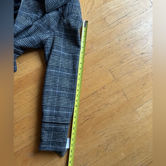 NWT Vince Camuto black and white plaid walker double breasted pea coat - Picture 8 of 8